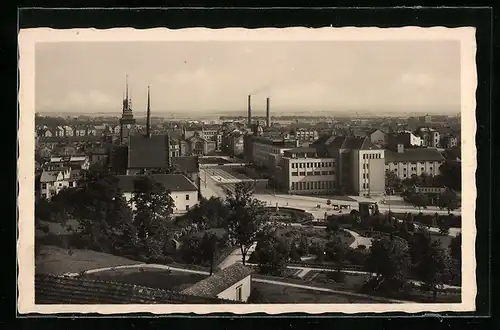 AK Pardubice, Ortsansicht aus der Vogelschau