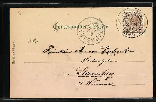 Lithographie Brünn / Brno, Panorama, Protest. Kirche u. Elisabethplatz, Staats- u. K. F. Nord-Bahnhof