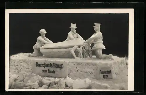 AK Freudenstadt, Eisplastik von Deutschlands Kampf ums Dasein 1924