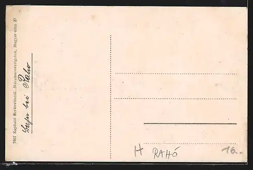 AK Rahó, Ortspartie mit Bahngleis