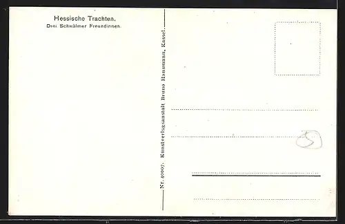 AK Hessische Trachten, 3 Schwälmer Freundinnen