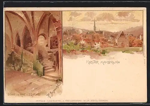 Künstler-AK P. Schmohl: Kloster Maulbronn