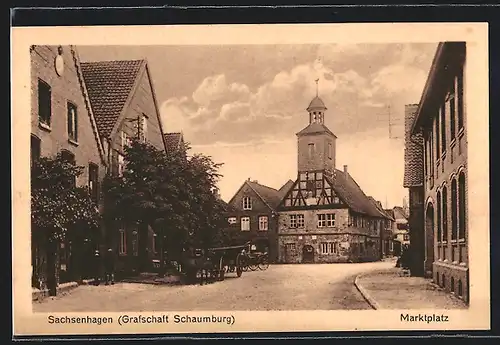 AK Sachsenhagen, Grafschaft Schaumburg, Am Marktplatz