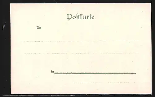 Lithographie Schwäb. Gmünd, Ortsansicht im Passepartoutrahmen