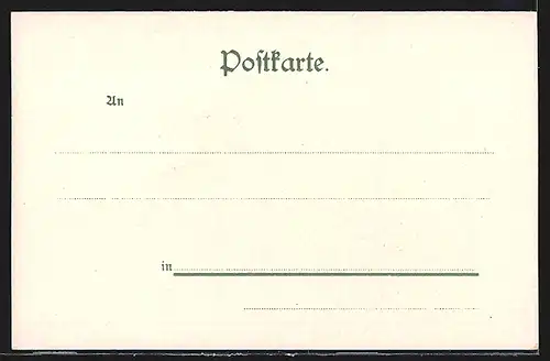 Lithographie Schwäb. Gmünd, Ortsansicht im Passepartoutrahmen