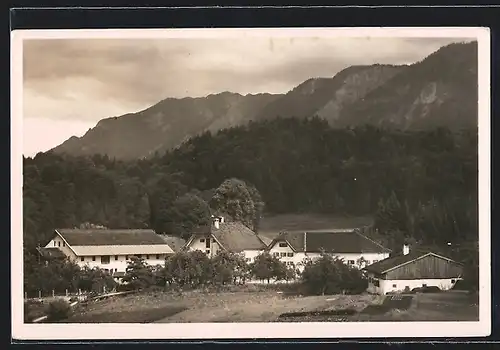 AK Weissbach, Teilansicht mit Gasthaus Obermühle