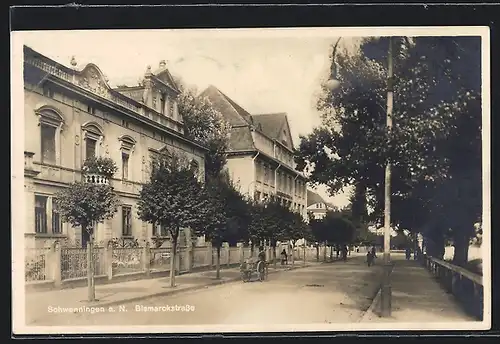 AK Schwenningen, Blick in die Bismarckstrasse