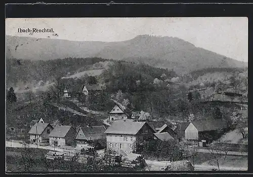 AK Ibach-Renchtal, Ortsansicht mit Sägewerk