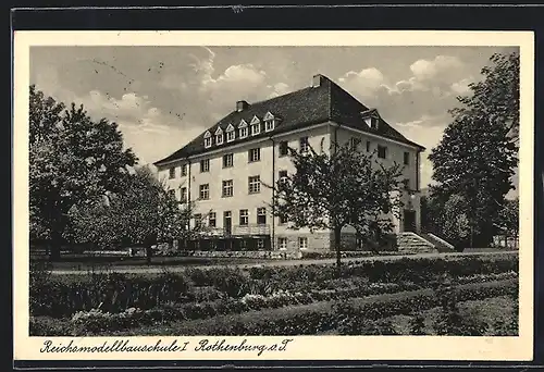 AK Rothenburg o. T., Blick auf die Reichsmodellbauschule