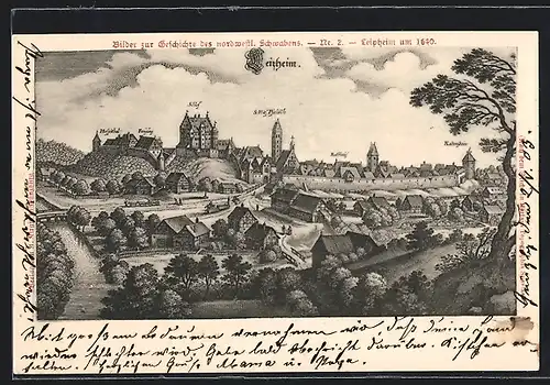 AK Leipheim, Gesamtansicht um 1640