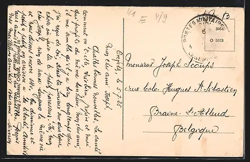 AK Crefeld, Café in der Rheinstrasse