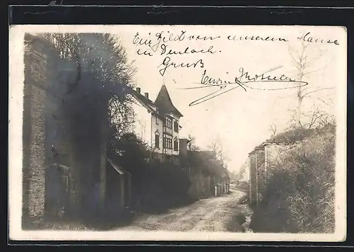 AK Durlach, Strassenpartie mit Bürgerhaus