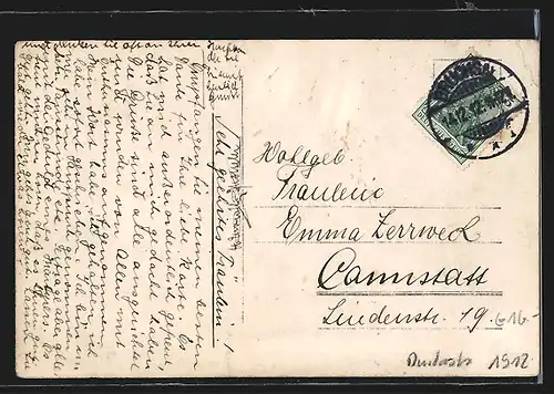 AK Durlach, Strassenpartie mit Bürgerhaus