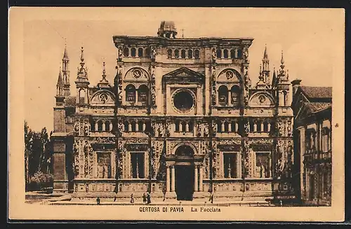 AK Pavia, Certosa, Facciata e Fianco della Chiesa