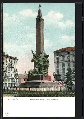 AK Milano, Monumento delle Cinque Giornate