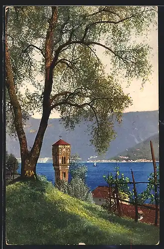 AK Photochromie NR 3336: Carate, Totale des Ortes am Lago di Como