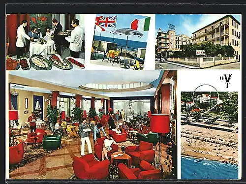 AK Riccione /Fo., Hotel Vienna & Touring Fascioli Mario e Famiglia