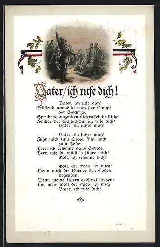 AK Soldaten beim Gebet, Vater, ich rufe dich!