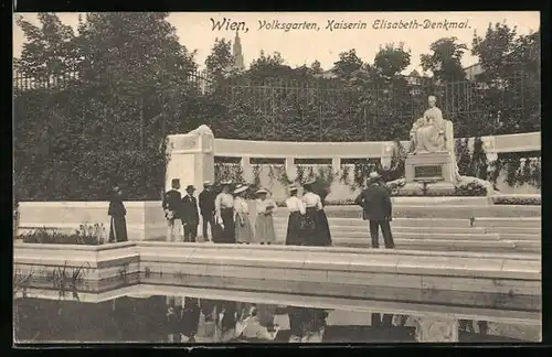 AK Wien, Volksgarten, Kaiserin Elisabeth (Sissi) Denkmal