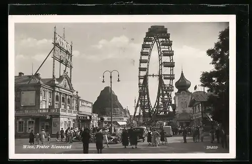 AK Wien, Der Prater, Sicht auf das Riesenrad