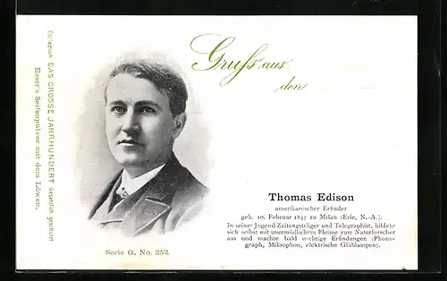 AK Erfinder Thomas Edison
