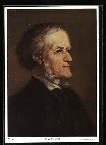 Künstler-AK Portrait des Komponisten Richard Wagner