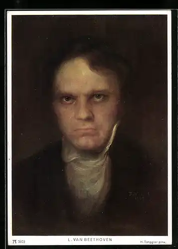 Künstler-AK Ludwig van Beethoven im Portrait