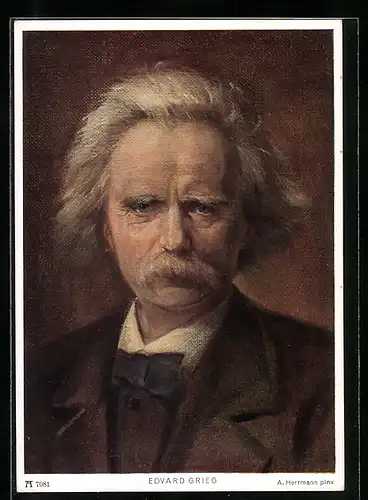 AK Porträtbild von Edvard Grieg
