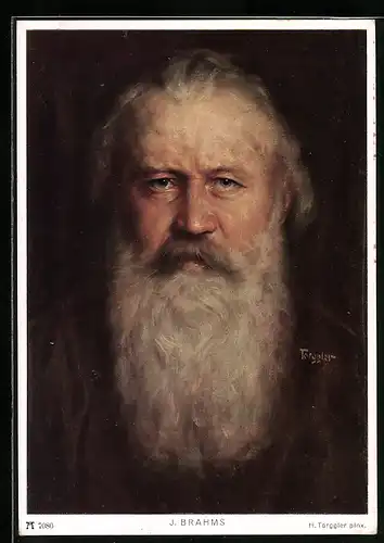 AK Portrait des Komponisten Johannes Brahms