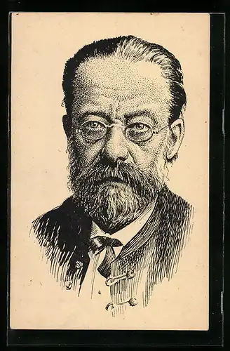 Künstler-AK Bedrich Smetana mit Brille