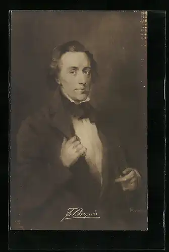 AK Portrait von Frédéric Chopin, Komponist