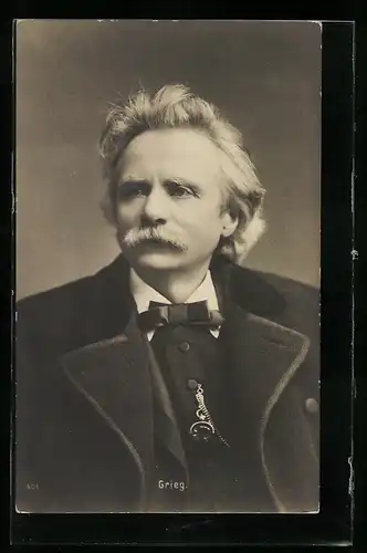 AK Portrait von Edvard Hagerup Grieg, Pianist