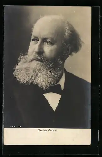 AK Portrait des Dichters Charles Gounod