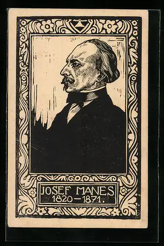 AK Maler Josef Manes, 1820 - 1871