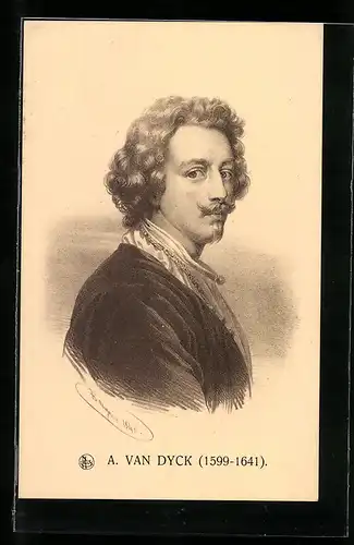 Künstler-AK A. van Dyck im Anzug