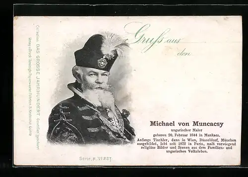 AK Michael von Muncacsy, ungarischer Maler