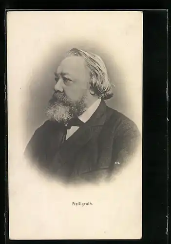 AK Freiligrath, Seitenportrait