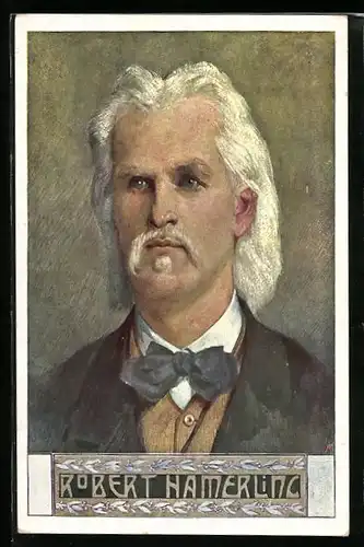 Künstler-AK Robert Hamerling, Kopfportrait
