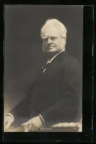 AK Dichter Björnstjerne Björnson auf seinem Stuhl