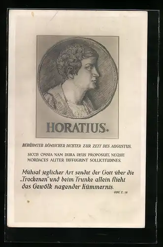 AK Horatius, Römischer Dichter zur Zeit des Augustus