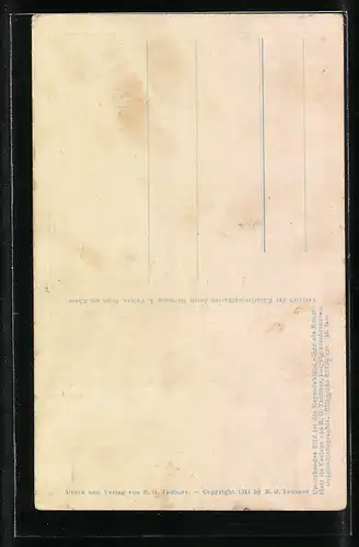 Künstler-AK Goethe im Seitenprofil