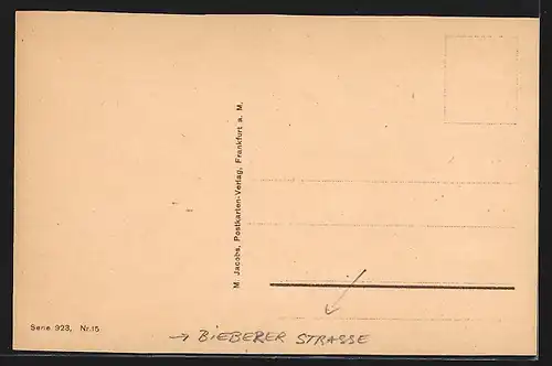 AK Offenbach a. M., Bieberer-Strasse mit Hutfabrik Christ. Laut
