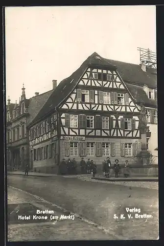 AK Bretten, Hotel Krone am Markt