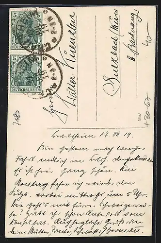 AK Crailsheim, Das Crailsheimer Kriegsnotgeld 1918, Rückseite einer Münze