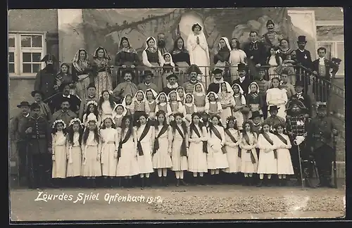 Foto-AK Opfenbach, Lourdes-Spiel 1912