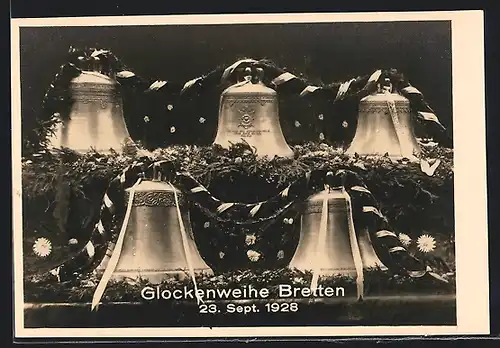 AK Bretten, Glockenweihe 1928
