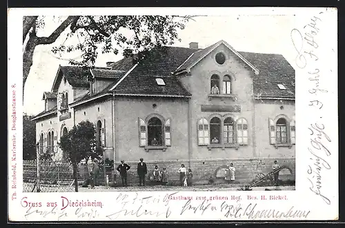 AK Diedelsheim, Gasthaus zum grünen Hof