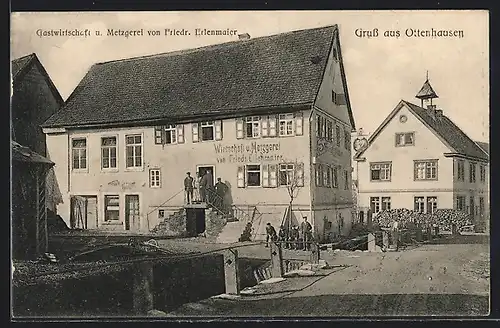 AK Ottenhausen, Gastwirtschaft und Metzgerei von Friedr. Erlenmaier