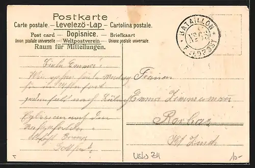 Passepartout-Lithographie Uster, Ortsansicht aus der Vogelschau, Helvetia mit Wappenschild