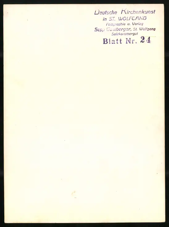 42 Fotografien Sepp Gastberger, St. Wolfgang, Ansicht St. Wolfgang / Salzkammergut, Wallfahrtskirche Innenansichten 42